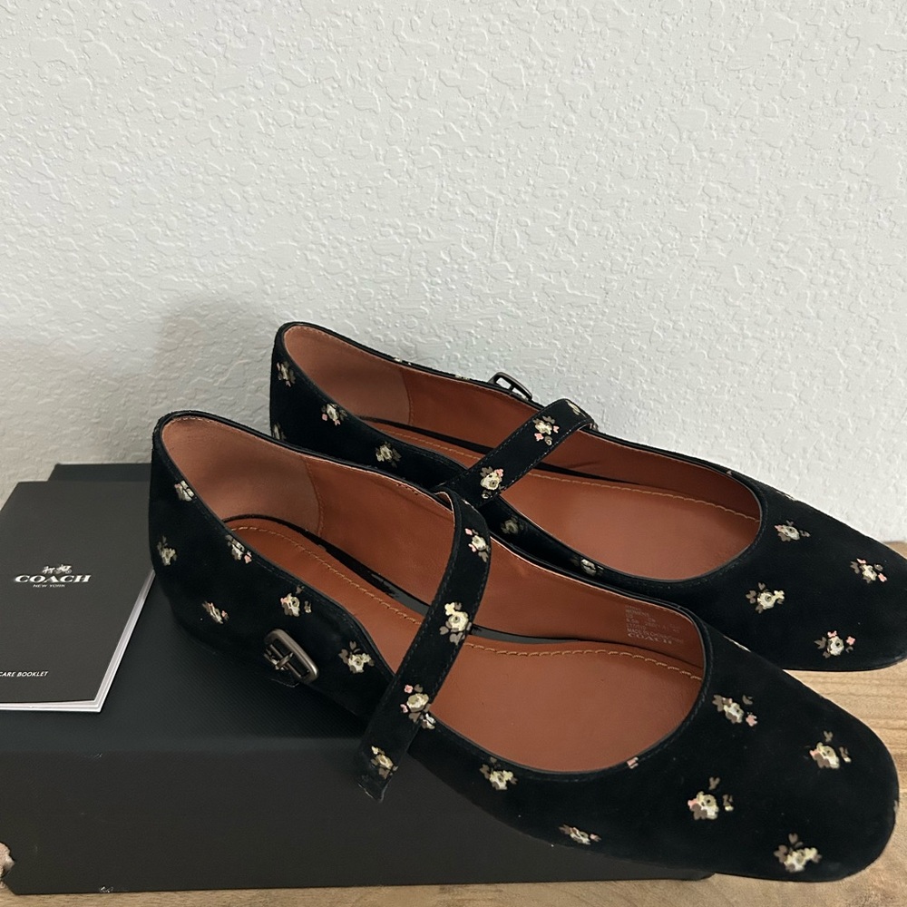 Coach Mary Jane Shoes With Prairie Print Size 9.5 - Pre Owned